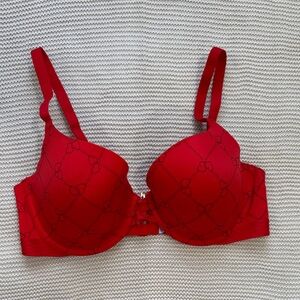 Savage X Fenty Vibrant Red Graphic Bra
